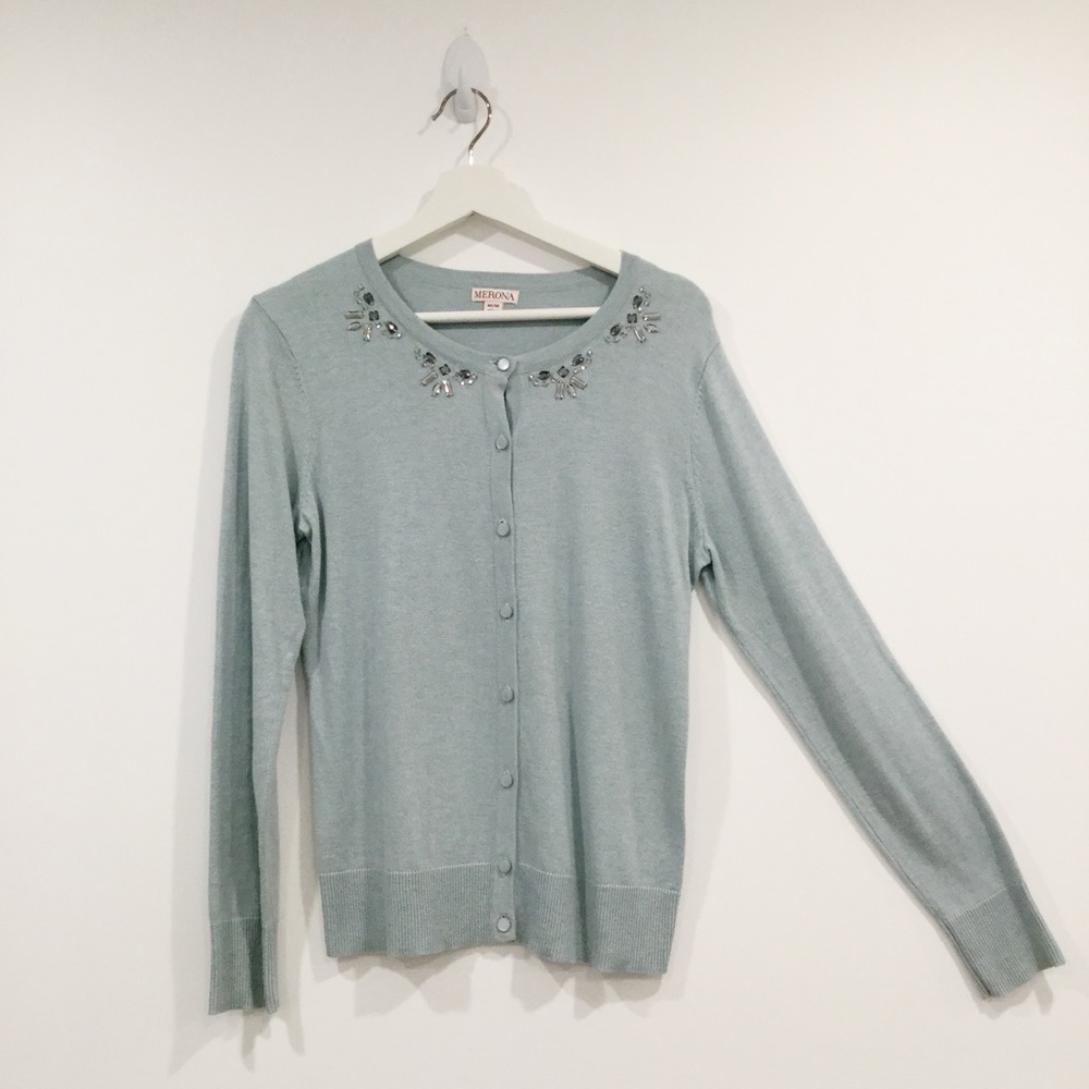 Women's Merona Crystal Embellished Sweater Sz M